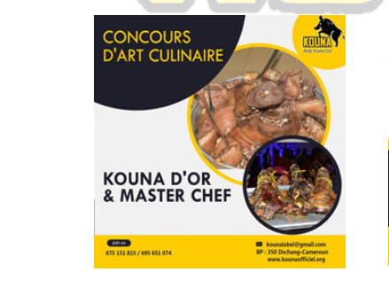 Concours d’art culinaire : « KOUNA D’OR » et « KOUNA MASTER CHEF »